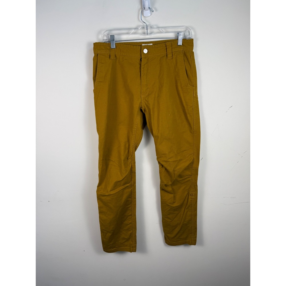 LIVSN Flex Canvas Pants Mens 31x32 Ochre Yellow‎ Mustard Brown Outdoor Hiking